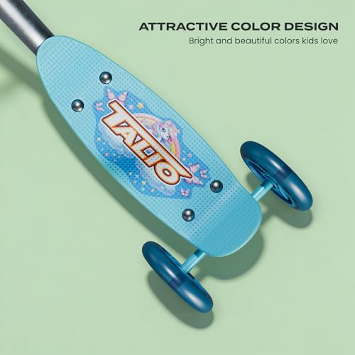 Image of TALIO Kids Kick Scooter for 2-5 Years Boys Girls, 3 Wheels with 4-Adjustable Heights, BIS Certified, Blue | Capacity 30kg (GK-105 /01)