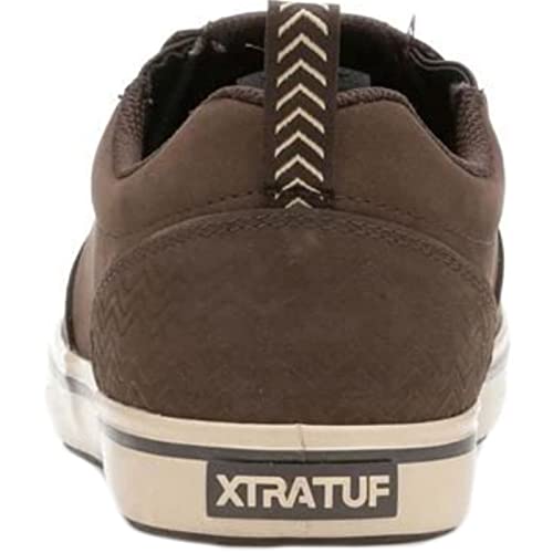 Image of XTRATUF Sharkbyte Men's Nubuck Leather Deck Shoes, Chocolate (22501), 7, Men's