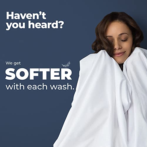 Sweave Percale Sheets Queen-100% Pima Cotton Sheets, Luxurious 500 Thread Count, Breathable, Light, Cool, Hypoallergenic, Double Elastic Snug Fit -Oeko-Tex Certified -Softer After Every Wash #TOP3