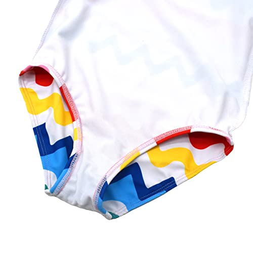 Image of Girls One-Piece Swimsuit with Adjustable Straps, Quick-Dry Design, Perfect for Pool, Beach, Surfing, Ages 2-12