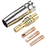 Pratique pour une utilisation en atelier : convient pour les magasins professionnels, les garages à domicile et les amateurs travaillant sur le soudage MIG en acier et en acier inoxydable ; l'ensemble compact de 5 pièces garde les pièces de rechange essentielles à portée de main.