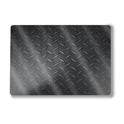 Glossy Glitter Laptop Skin Compatible with Surface Laptop 7 15" (2024) - Black Diamond Plate - Premium 3M Vinyl Protective Wrap Decal Cover - Easy to Apply | Crafted in The USA by MightySkins