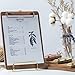 Solid Hardwood Walnut Clipboard with Stand Set - Ideal for Menu Display, Receipt Holder, and More for Restaurants, Bars, Coffee Shops, Self-Service BBQ, Tables, and Countertops