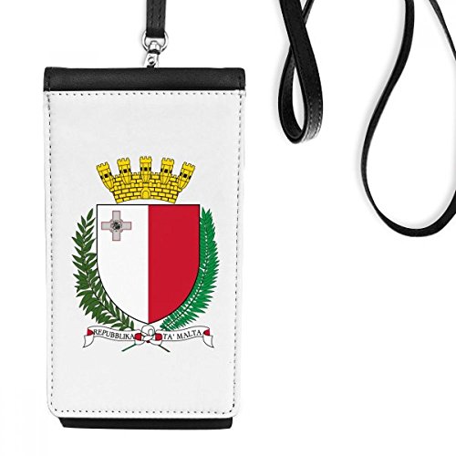 Cadeau porte-monnaie suspendu téléphone noir motif Europe de Malte