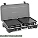 BRUNNER: 2-in-1 Tisch Camping-Kocher 2-flammig Edelstahl Gasgrill & Gaskocher - POWERKOOK 50mbar mit Grillplatten - mit Gasregler + Gaschlauch