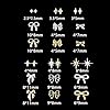 24 Grids Gold Silver Star Nail Charms - 3D Star Nail Jewelry Rhinestones Supplies Accessories for Women DIY Acrylic Nails Face Makeup and Crafting #3