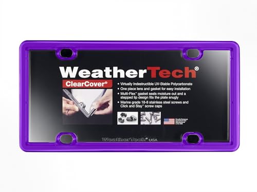 WeatherTech ClearCover - Clear Acrylic Lens Cover with Durable Frame That Protects License Plates, Black