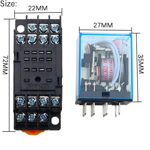 Relais électromagnétique MY4NJ 110V bobine 5A broches 4 DPDT socket PYF14A