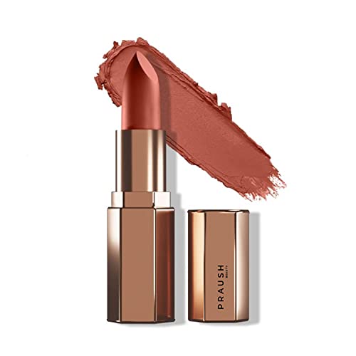 Image of PRAUSH BEAUTY (Formerly Plume) Plush Matte Lipsticks Super Light & Hydrating, Long Lasting, Rich Pigment, Smooth Soft Matte Finish, Coffee Date, 4g