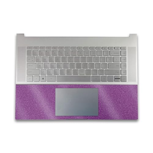 Image of Glossy Glitter Gaming Skin Compatible with HP Envy x360 16 inch (2023) - Solid Purple - Premium 3M Vinyl Protective Wrap Decal Cover - Easy to Apply | Crafted in The USA by MightySkins