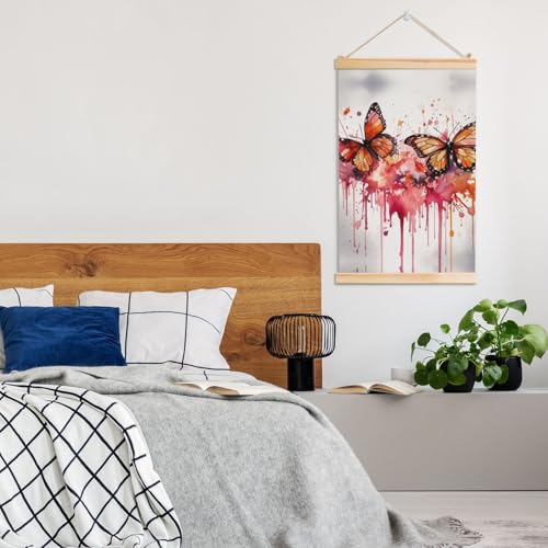 Aquarelle de papillon rétro en suspension pour une ambiance douce