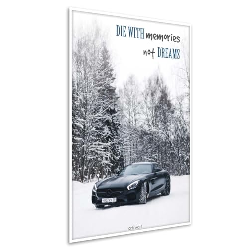 Image of ArtinKart- Car Memories Aesthetic Poster, Car Posters for Wall, For Room, Posters for Boys Room, Supercar Poster (Paper, 12X18 Inches, Unframed)
