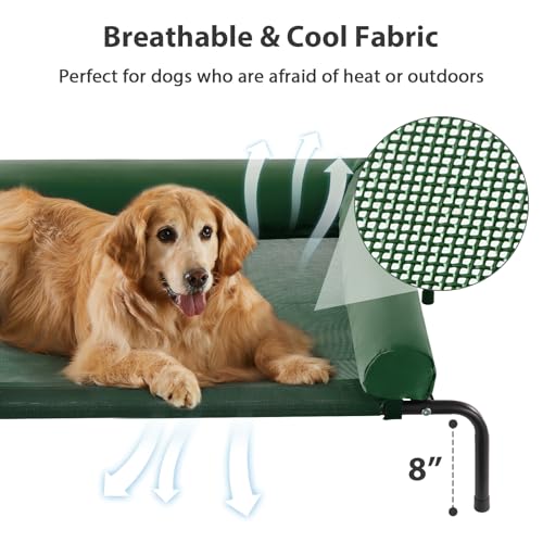 RRPETHOME Large Elevated Cooling Cot, Portable Outdoor Raised Dog Bed by RRPETHOME - Used condition - Image 3