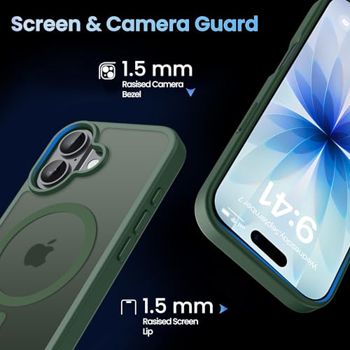 Image of CACOE Magnetic Case for iPhone 17 6.3 inch, Dark Green