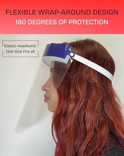 Mystic Romance 20 Pack Face Shields – Reusable Anti-Fog Full Face Protection – Clear Safety Gear for Work, Salons & Travel - Thumbnail 5