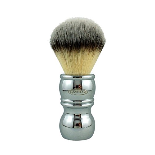 Razorock Chrome Silvertip Plissoft Synthetic Shaving Brush #TOP6