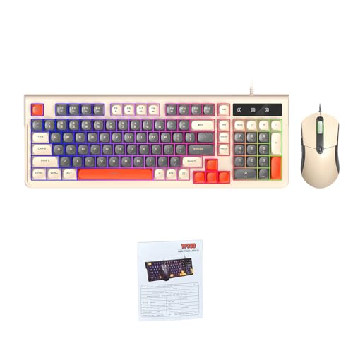 Ensemble clavier et souris pour employés de bureau Domary RVB compact 98 touches