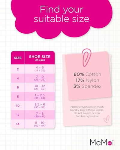 MeMoi Thin Ribbed Girls Cotton Blend Knee High Sock4