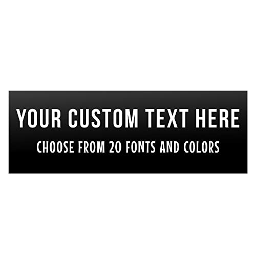 Custom Bumper Sticker Magnet - Personalized Bumper Magnet - Customizable Bumper Magnet - Create Your Own - 10'' x 3'' - Choose Font and Color - Made in USA Multi Color BUMPERMAGNET0000001