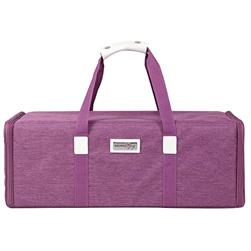 Everything Mary Die-Cut Machine Carrying Case, Heather Plum - Craft Sticker Bag Compatible With Cricut Air/Maker & Brother Scanncut - Cutting Storage For Vinyl, Tools, Accessories #TOP5