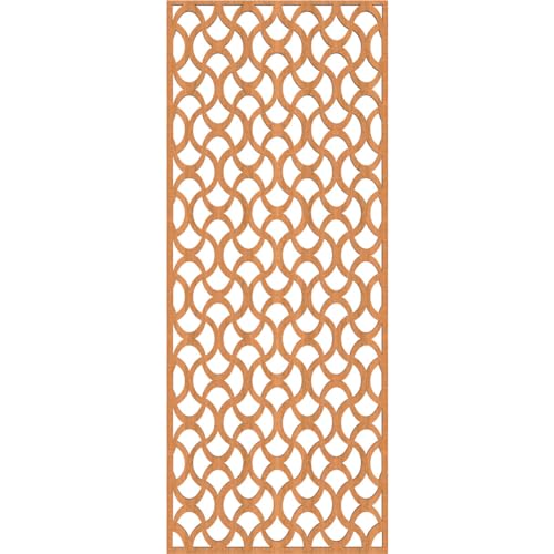 Image of 13 3 /8 inchW x 34 3 /8 inchH x 3 /8 inchT Resort Decorative Fretwork Wood Wall Panels, Cherry