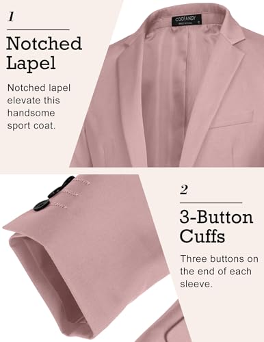 Image of COOFANDY Mens Sport Coat Casual Blazer One Button Business Suit Jacket