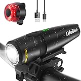 【Einfaches Installationsdesign】 Die LIFEBEE Fahrradlampe kann einfach abgenommen und befestigt werden, ohne dass Werkzeuge erforderlich sind. Was Sie bekommen: USB-Frontlicht, Rücklicht, Micro-USB-Ladekabel und unsere sorglose 12 Monaten Garantie und freundlicher Kundenservice. Willkommen, zum seiner Qualität und Haltbarkeit zu prüfen.