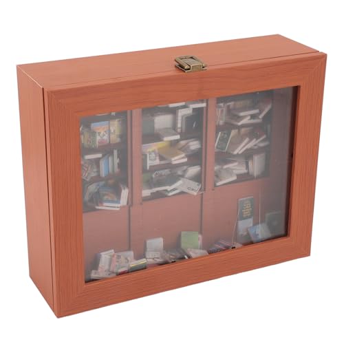 Estante Em Miniatura de Madeira, Agite Sua Ansiedade, Estante Em Miniatura para Livros, Presentes pa