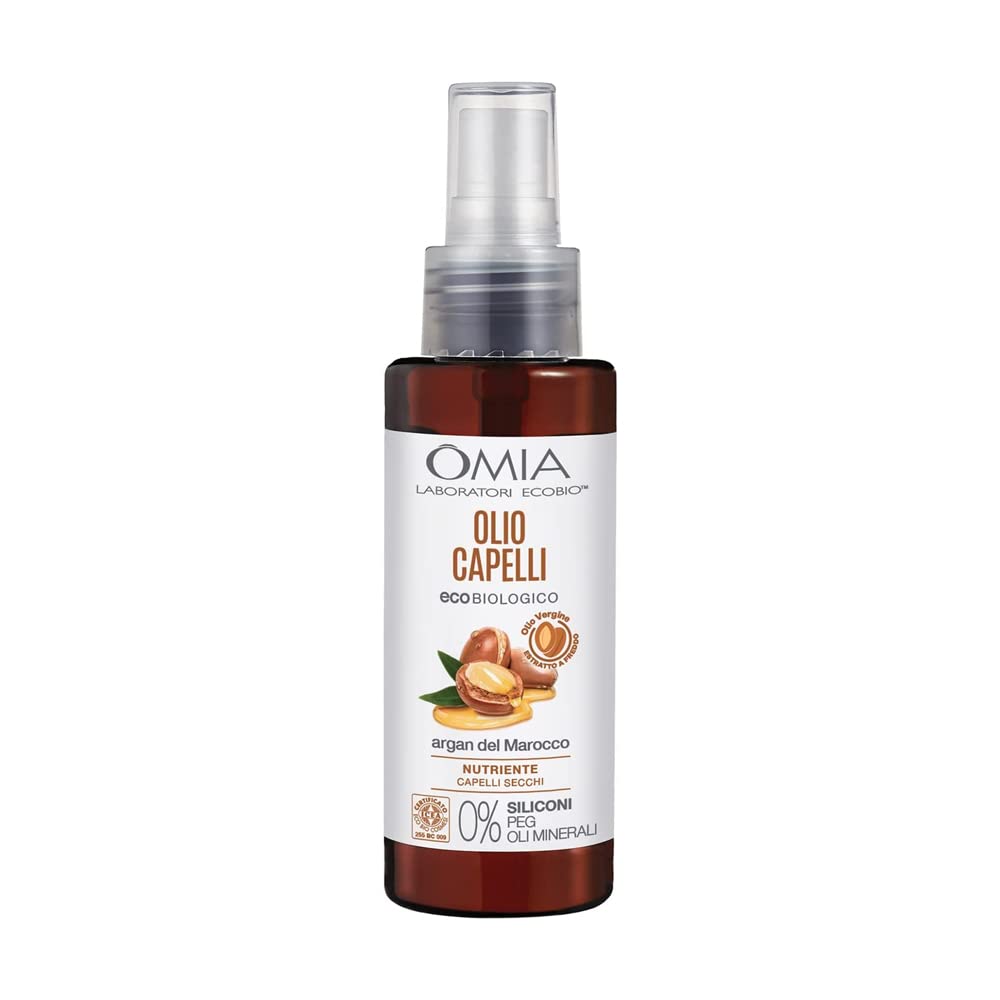 Set 12 OMIA Olio Capelli Argan Ml 100 Eco Bio Cura E Trattamento Dei Capelli
