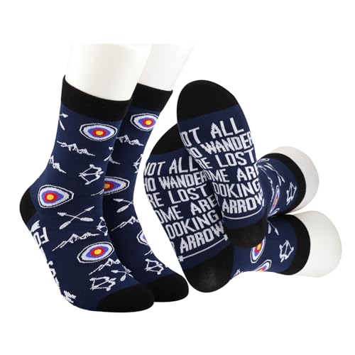 MBMSO Funny Archer Gifts 2 Pairs Archery Socks Gifts for