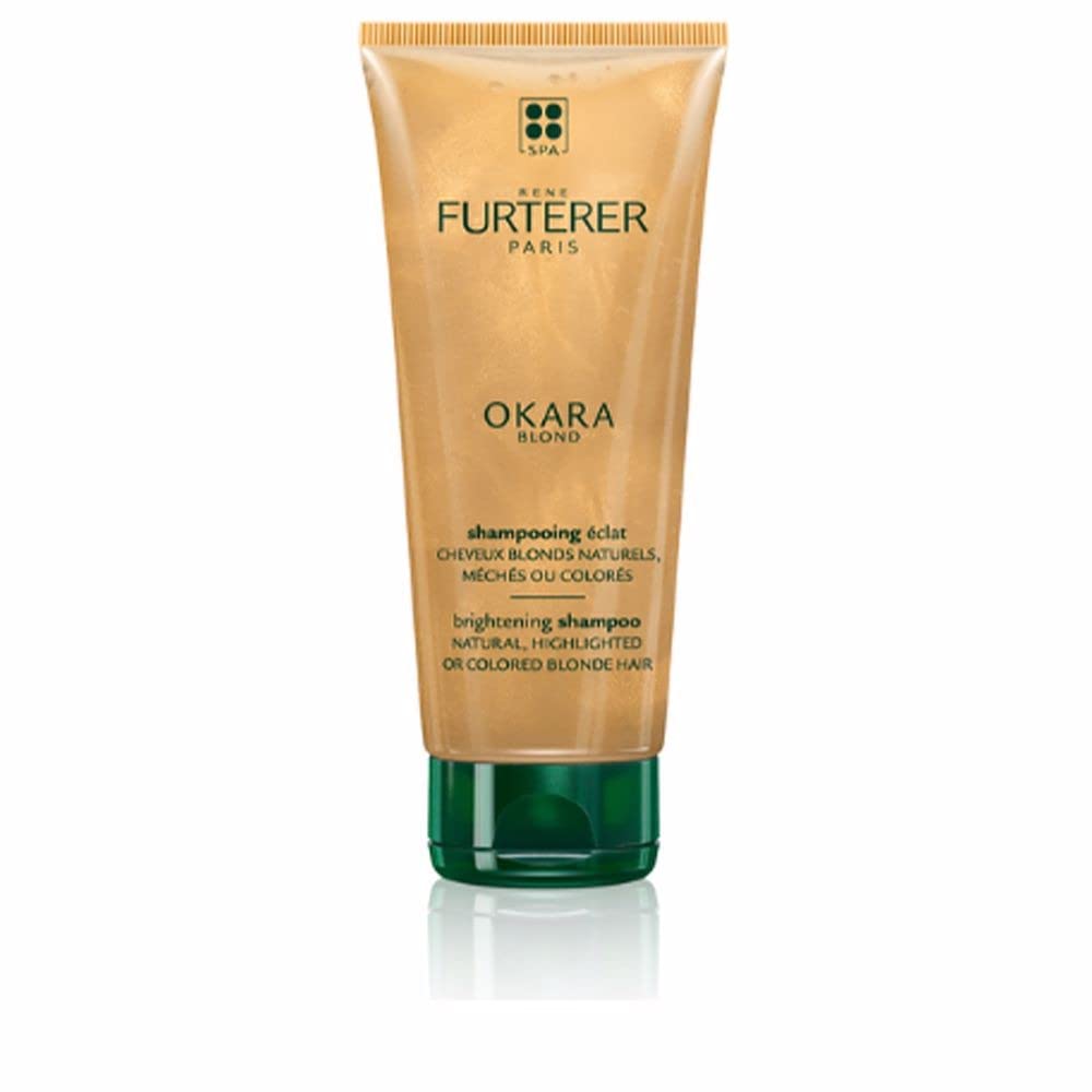 René Furterer OKARA BLONDE Brightening Shampoo - For Natural, Highlighted & Bleached Blonde Hair - Gentle - Hydrogen Peroxide & SLS-Free - 6.7 fl. oz.