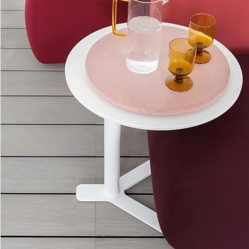 Mesa auxiliar en forma de C para disfrutar de tu café cómodamente en el sofá 6