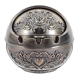 Construction robuste : fabriqué en métal robuste, ce cendrier est conçu pour résister aux chutes et aux chocs, cendrier avec couvercle, cendrier de poche