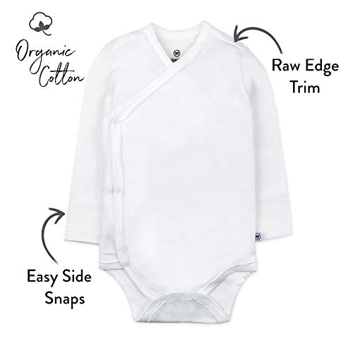 6 Pack Organic Cotton Long Sleeve Side Snap Kimono Bodysuits and Footed Pants Multi Pack3