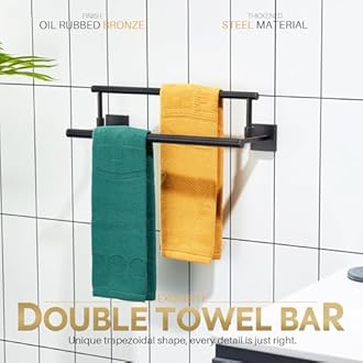 KOKOSIRI Hand Towel Bar 16-Inch Towel Holder Bathroom Rack for Bath Cabinet Towel Rails Oil Rubbed Bronze Stainless Steel B5009ORB-L16