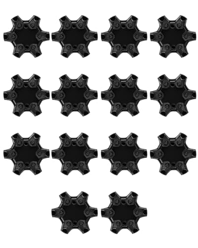 14 PCS Golf Shoe Spikes Replacements for Lawn Cricket Soft Spikes - Black