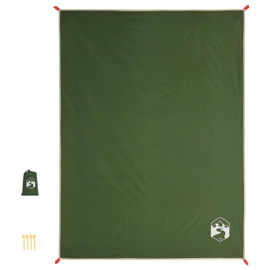 Coperta da picnic con picchetti, blu, 205 x, impermeabile, pieghevole, compatta, con borsa per il trasporto, per esterni, campeggio, escursionismo, spiaggia, natura, tempo libero, protezione