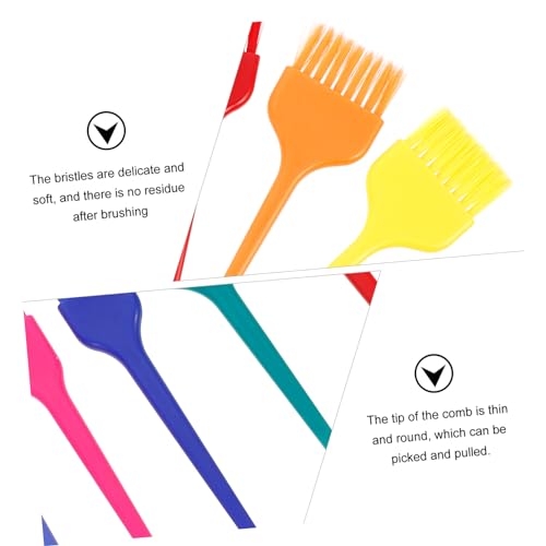 Mipcase 7 Unidades Escova De Óleo Cozido Ferramentas De Tintura De Cabelo De Salão Multiferramentas