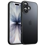 JETech Cover Opaca per iPhone 17 6,3 Pollici, Protezione Antiurto Militare Resistente alle Cadute, Custodia per Minimalista con Retro Traslucido Satinato, Anti-Impronta (Nero)