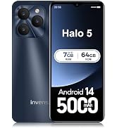 invens Halo 5 Mobile Phones SIM Free Unlocked Android 14 Smartphone with 6.52''HD+ Display, 5000m...