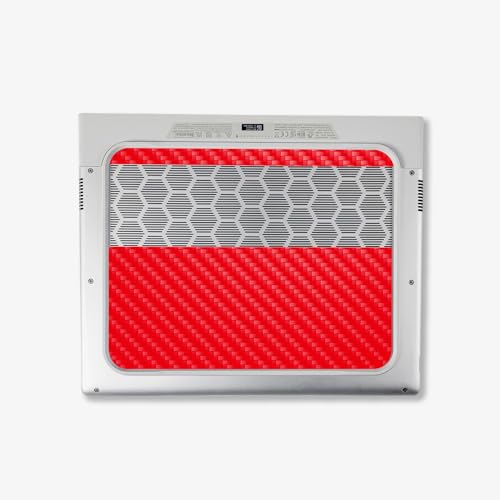 Image of MightySkins Carbon Fiber Skin Compatible with Alienware X14 R2 (2023) Full Wrap Kit - Solid Red | Protective, Durable Textured Carbon Fiber Finish | Easy to Apply & Change Styles | Made in The USA