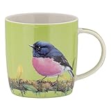 Ausführung – Die glatte und abgerundete Tasse mit Henkel lädt mit australischem Chic zum Genuss. Die Breite beträgt 9 cm, die Höhe 9 cm, das Gewicht 310 g. Ideal für Heiß- und Kaltgetränke mit 0,33 l