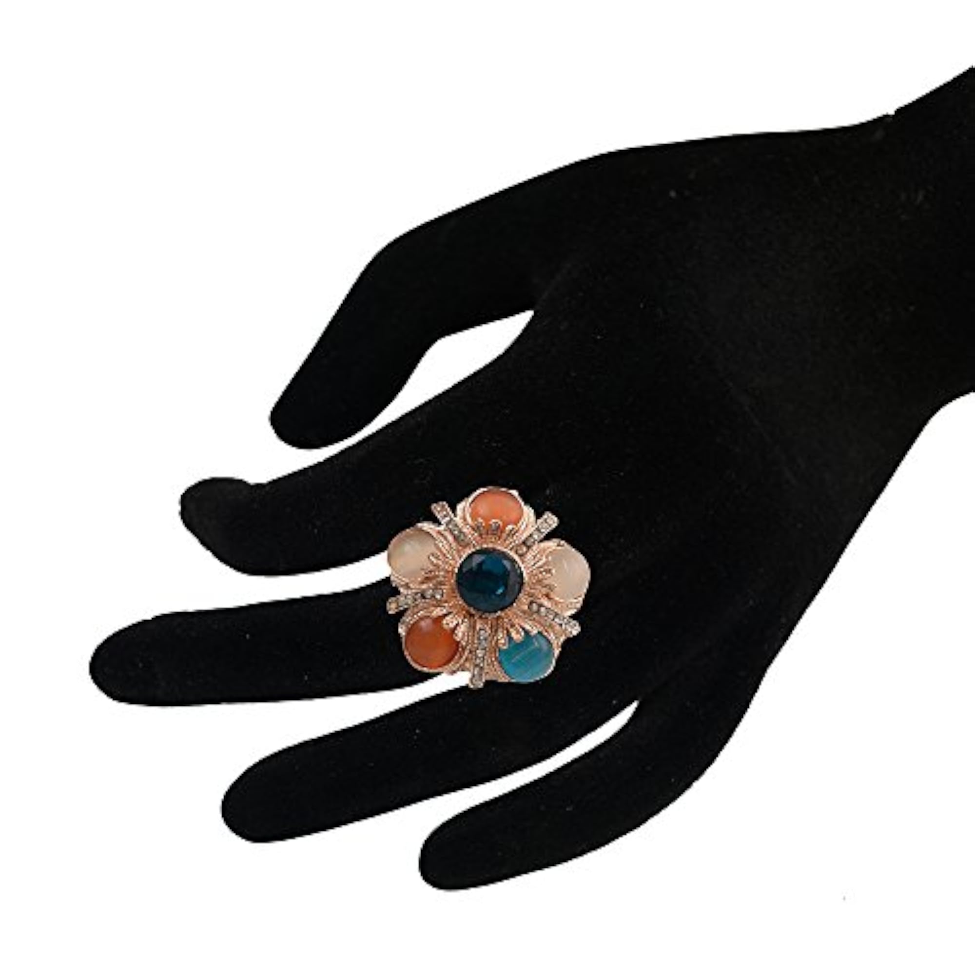 Adjustable Rings Set of 3 Boho Style Silver Gold Rose Gold