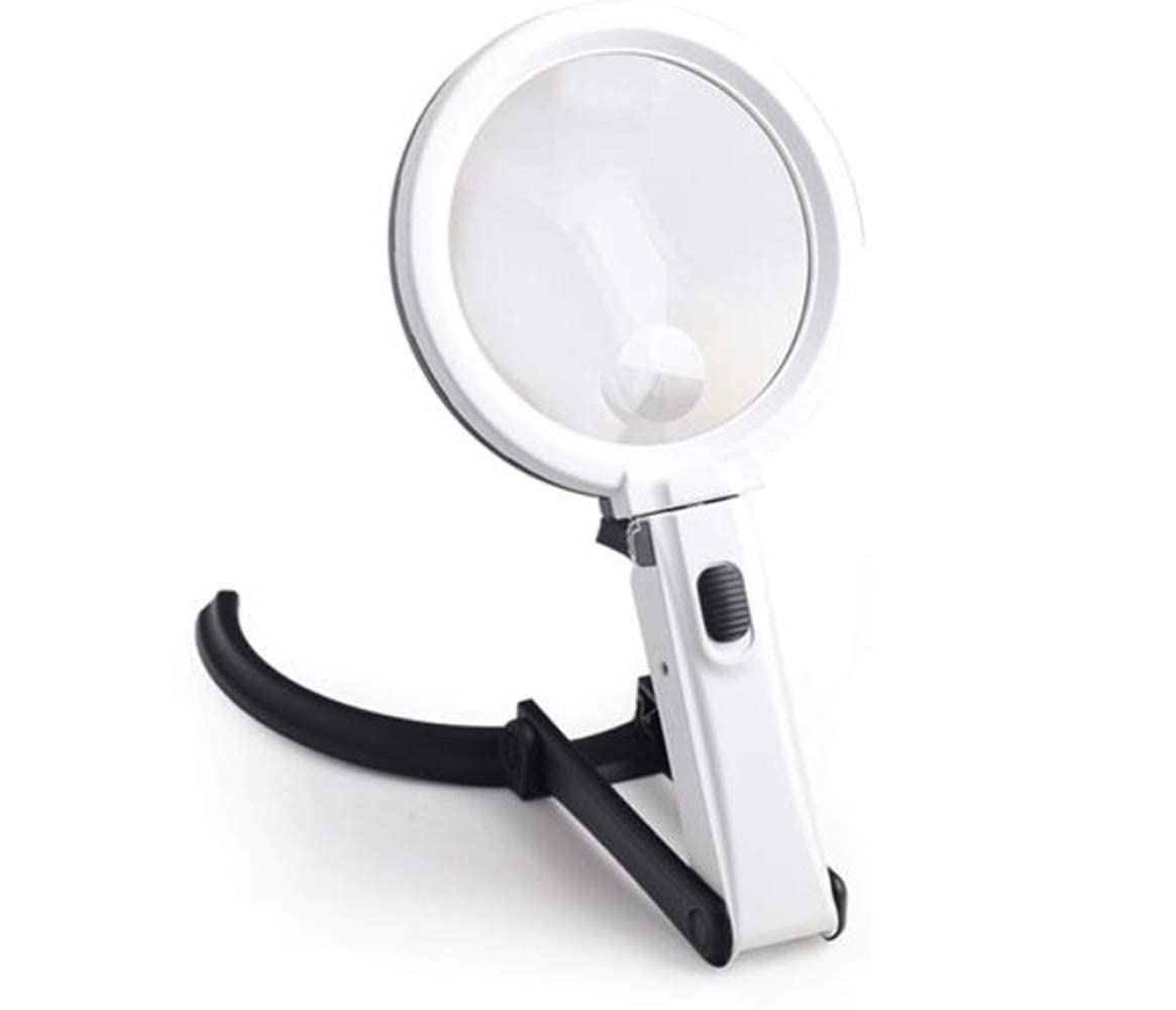 Lente d'Ingrandimento Grande Obiettivo Zoom 5X 10x Nuova Lente d'Ingrandimento Portatile Leggera da 80 mm, Lente per Leggere Hobby Giornali Mappe Monete Artigianato a Maglia