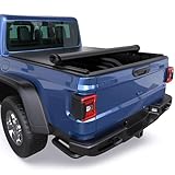 KUIPERAUTO Soft Roll-Up Truck Bed Tonneau Cover Compatible for 2020 2021 2022 2023 2024 2025 Jeep Gladiator w/o Utility Track System 5 FT Bed 60 inch On Top Vinyl