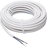 Exterior Ø 5.50 mm Kopp 151510843 - Conducto de Tubo Flexible (H03 VV-F 2 x 0,75 mm², 10 m), Color Blanco