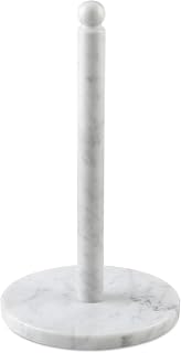 Koville Italian Marble Paper Towel Holder Countertop, Carrara Stone Paper Towel Holder Stand for Kitchen Storage, for Standard or Jumbo-Sized Rolls(Bianco Carrara)