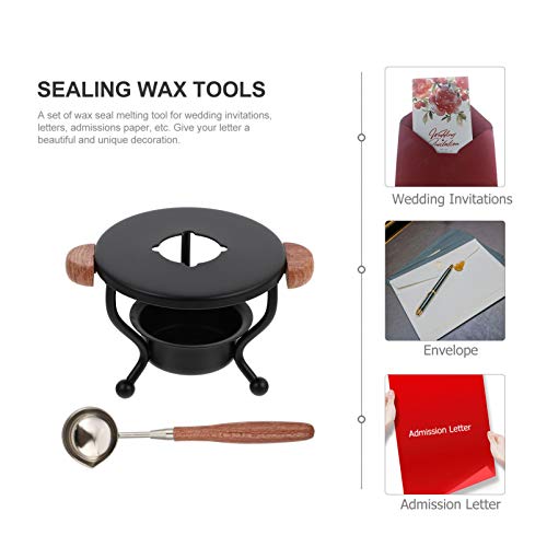 EXCEART Kit de Vedação Do Selo da Cera Fogão Com Colher De Fusão Forno de Fusão de Cera Cera Quente