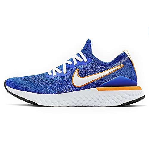 Nike Mens Epic React Flyknit 2 Running Shoe (11, Racer Blue/White/Black)
