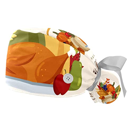 Chapeaux de Travail Joyeux Thanksgiving pour Cuisiner et Servir dans l'Ambiance